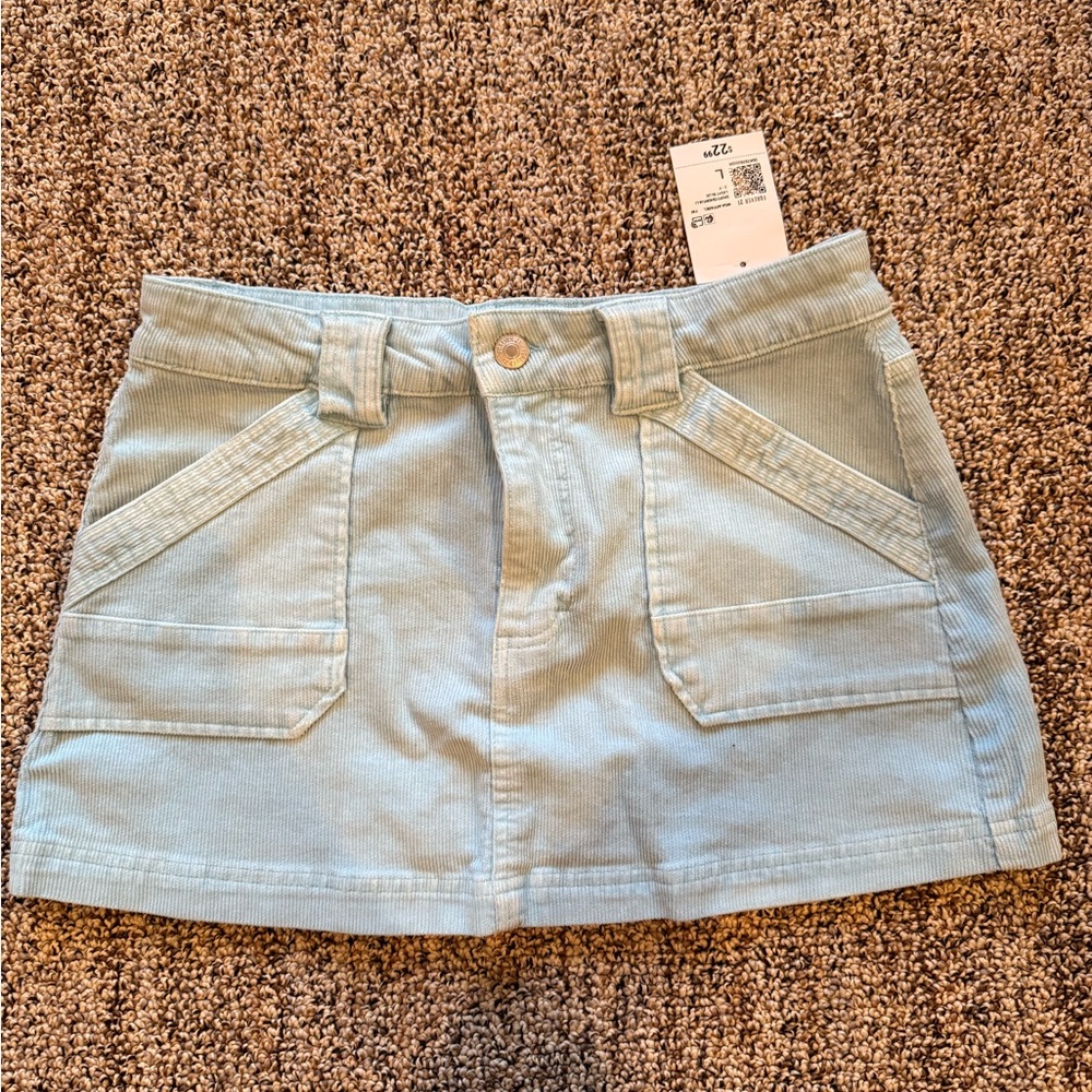 Light Blue Denim Mini Skirt